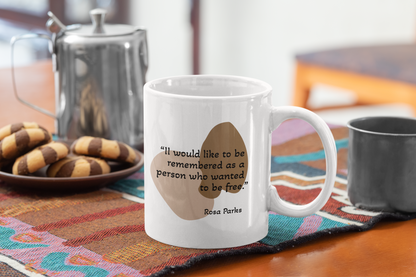 Taza con cita de Rosa Parks