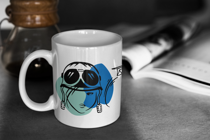 Taza con cita de Amelia Earhart