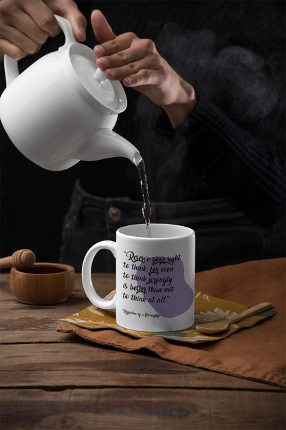 Taza con cita de Hipatia