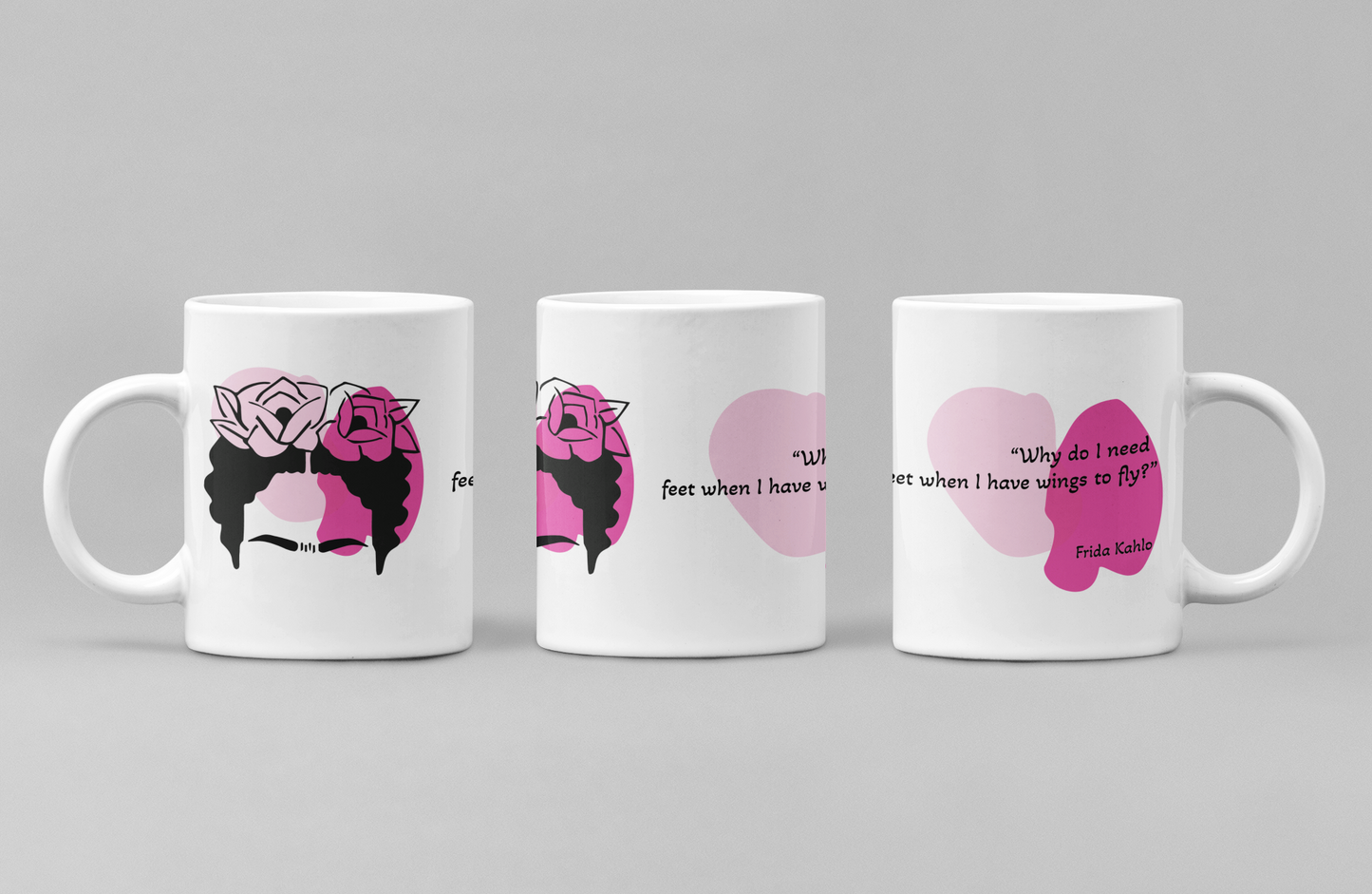 Taza con cita de Frida Kahlo