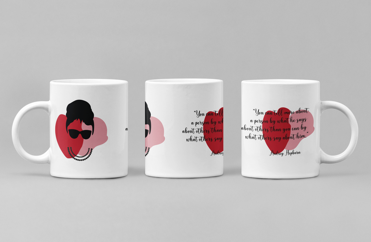 Taza con cita de Audrey Hepburn