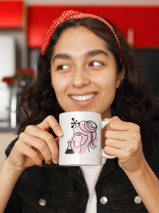 Taza con cita de Marie Curie