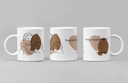 Taza con cita de Jane Goodall