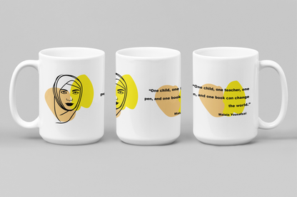 Taza con cita de Malala