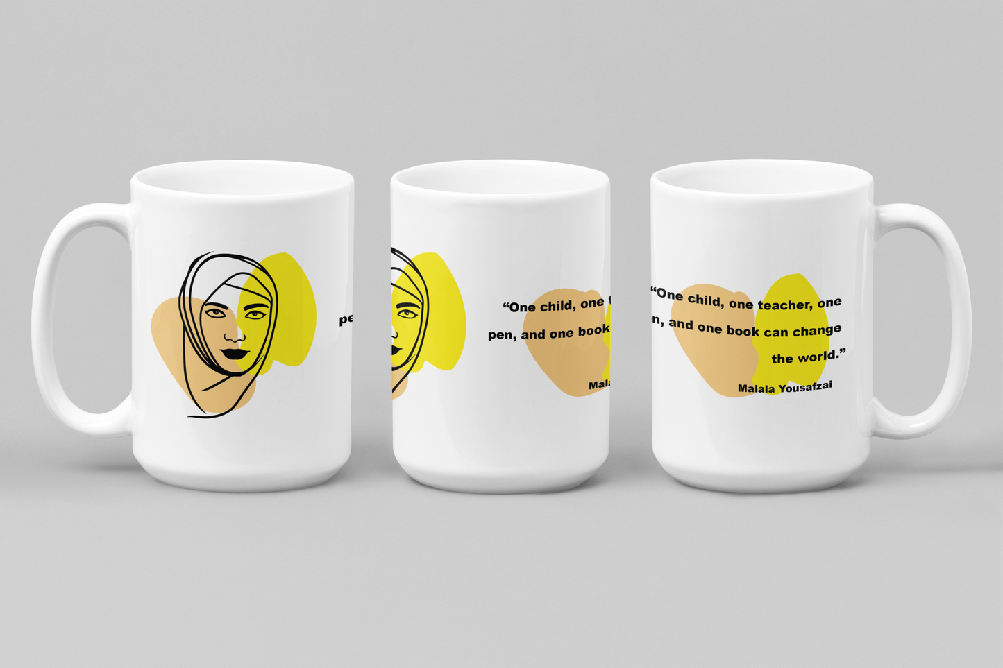 Taza con cita de Malala