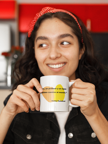 Taza con cita de Malala