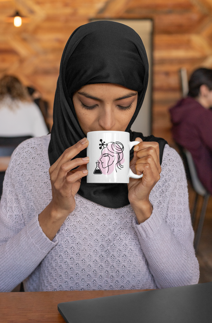 Taza con cita de Marie Curie