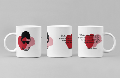 Taza con cita de Audrey Hepburn