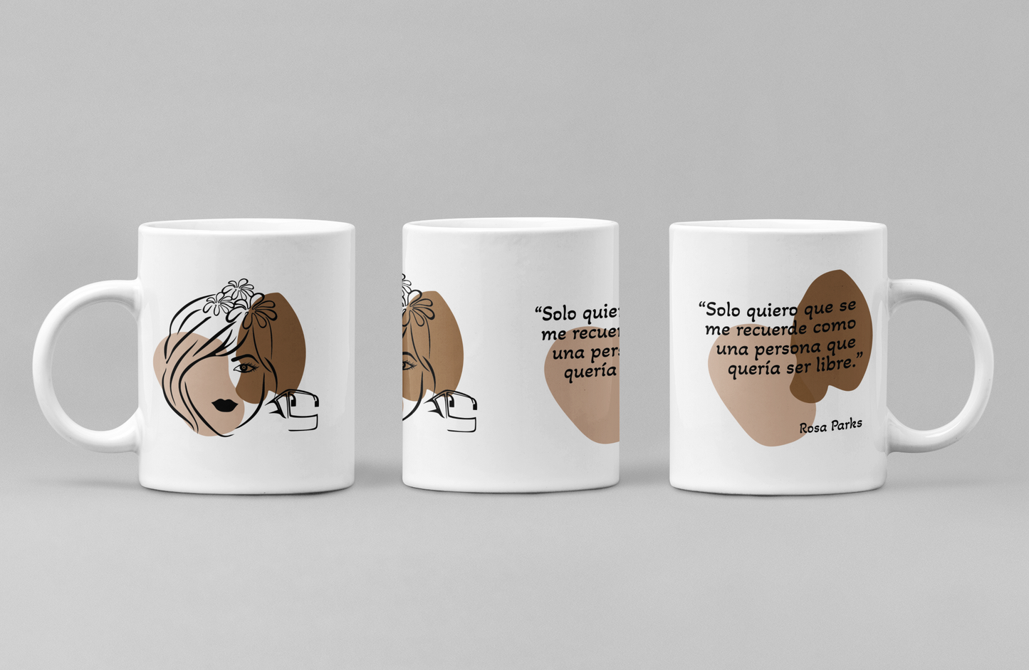 Taza con cita de Rosa Parks