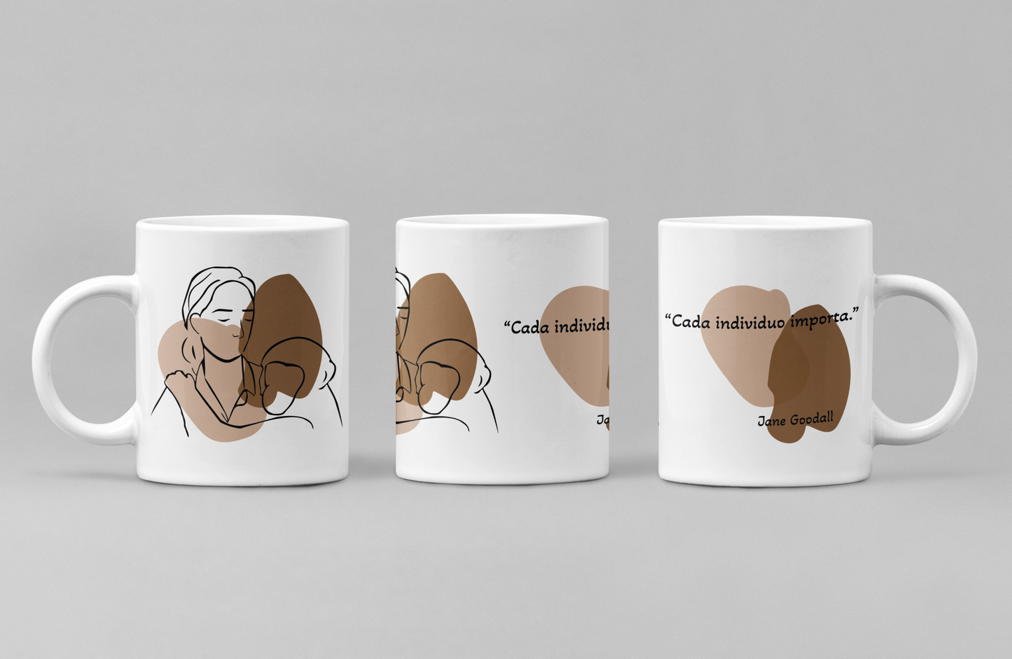 Taza con cita de Jane Goodall